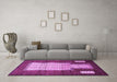 Machine Washable Persian Purple Traditional Area Rugs in a Living Room, wshtr1764pur