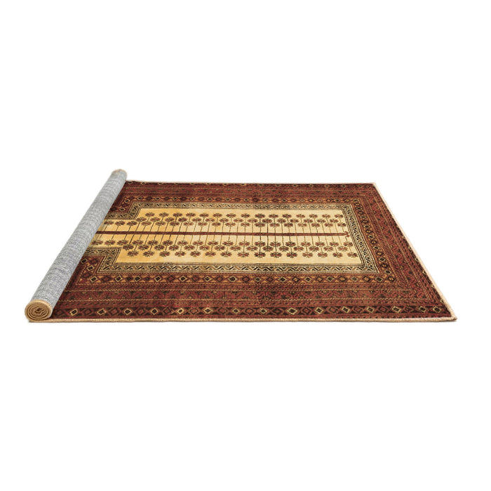 Sideview of Machine Washable Persian Brown Traditional Rug, wshtr1764brn