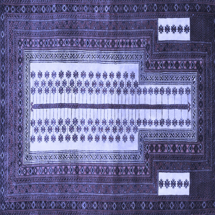 Square Machine Washable Persian Blue Traditional Rug, wshtr1764blu