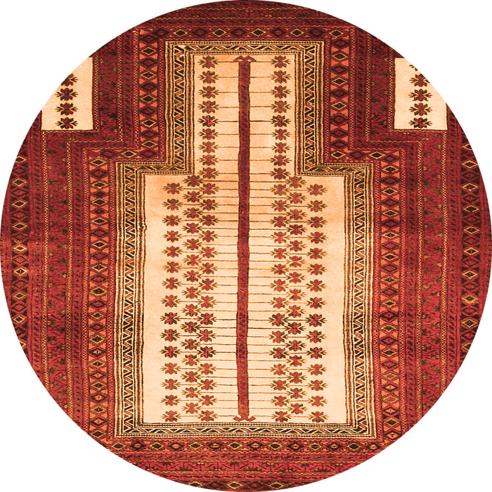 Square Persian Orange Traditional Rug, tr1764org