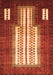 Serging Thickness of Machine Washable Persian Orange Traditional Area Rugs, wshtr1764org