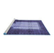 Sideview of Machine Washable Persian Blue Traditional Rug, wshtr1764blu