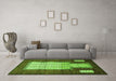 Machine Washable Persian Green Traditional Area Rugs in a Living Room,, wshtr1764grn