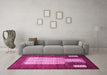 Machine Washable Persian Pink Traditional Rug in a Living Room, wshtr1764pnk