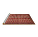 Sideview of Machine Washable Traditional Tomato Red Rug, wshtr1765