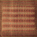 Square Persian Brown Traditional Rug, tr1765brn