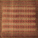 Square Machine Washable Persian Brown Traditional Rug, wshtr1765brn