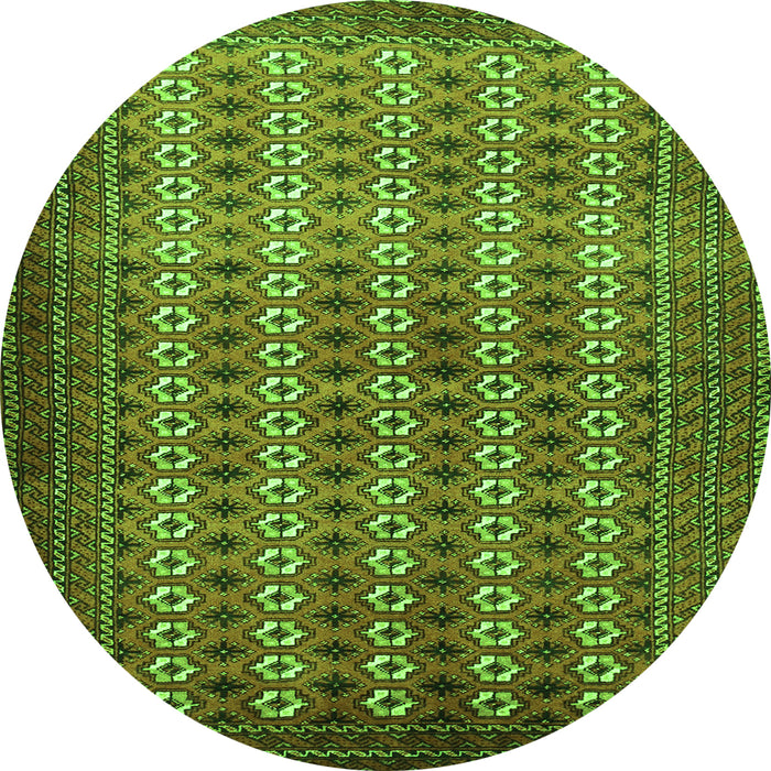 Square Persian Green Traditional Rug, tr1765grn