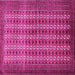 Square Machine Washable Persian Pink Traditional Rug, wshtr1765pnk