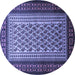 Round Persian Blue Traditional Rug, tr1766blu