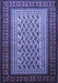 Machine Washable Persian Blue Traditional Rug, wshtr1766blu