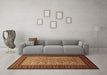 Machine Washable Persian Brown Traditional Rug in a Living Room,, wshtr1766brn