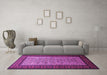 Machine Washable Persian Purple Traditional Area Rugs in a Living Room, wshtr1766pur