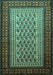 Machine Washable Persian Turquoise Traditional Area Rugs, wshtr1766turq