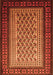 Serging Thickness of Machine Washable Persian Orange Traditional Area Rugs, wshtr1766org