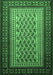 Machine Washable Persian Emerald Green Traditional Area Rugs, wshtr1766emgrn