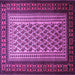 Square Machine Washable Persian Purple Traditional Area Rugs, wshtr1766pur