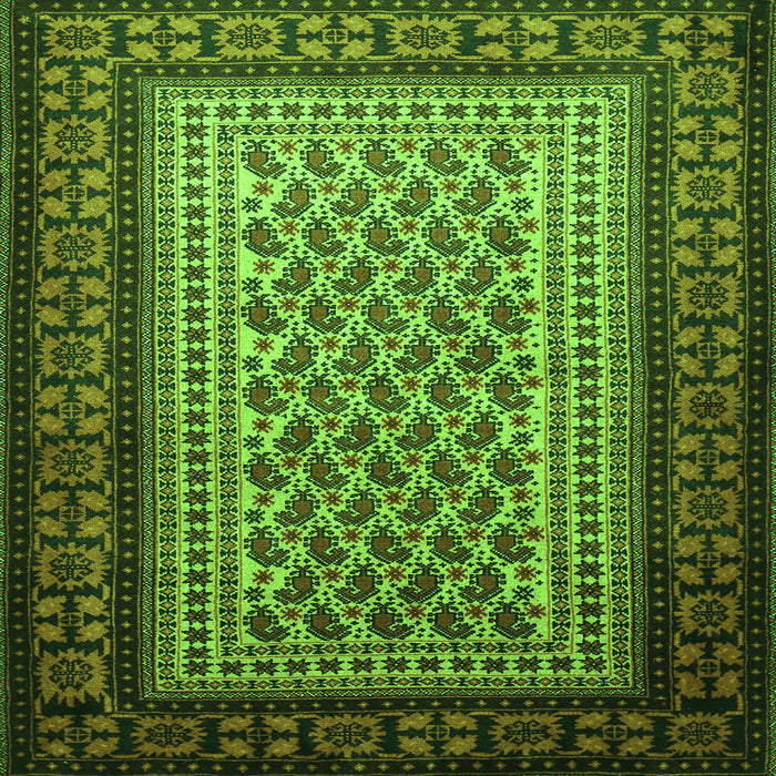 Serging Thickness of Persian Green Traditional Rug, tr1766grn