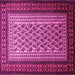 Square Machine Washable Persian Pink Traditional Rug, wshtr1766pnk