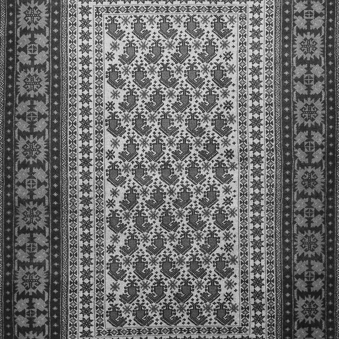 Serging Thickness of Machine Washable Persian Gray Traditional Rug, wshtr1766gry
