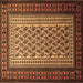Square Persian Brown Traditional Rug, tr1766brn