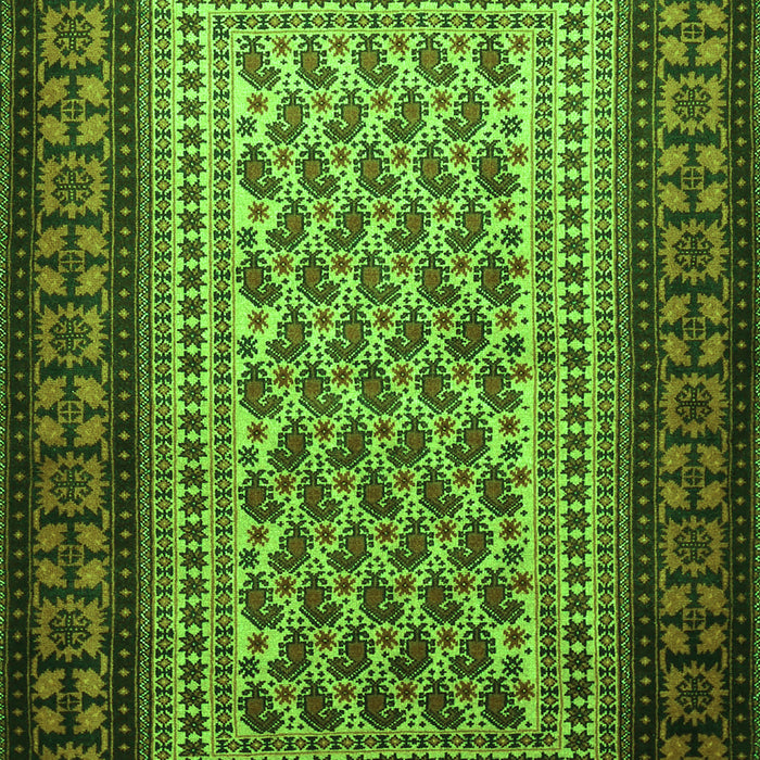 Serging Thickness of Machine Washable Persian Green Traditional Area Rugs, wshtr1766grn