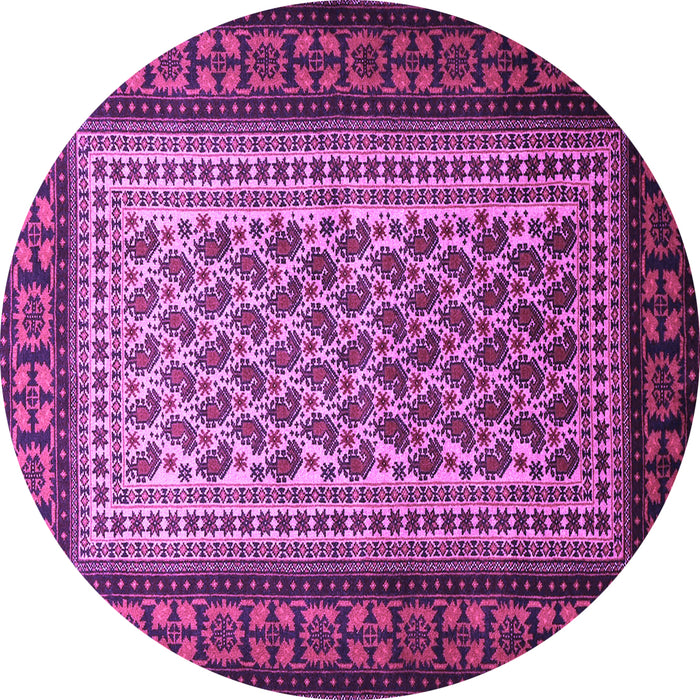 Round Persian Purple Traditional Rug, tr1766pur