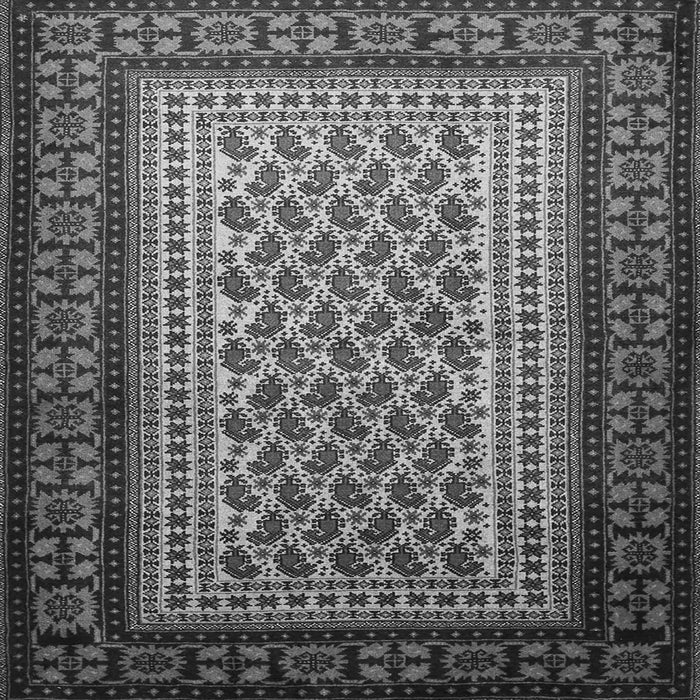 Round Machine Washable Persian Gray Traditional Rug, wshtr1766gry