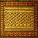 Square Persian Yellow Traditional Rug, tr1766yw