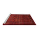 Sideview of Machine Washable Traditional Fire Brick Red Rug, wshtr1767