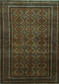 Southwestern Turquoise Country Rug, tr1767turq