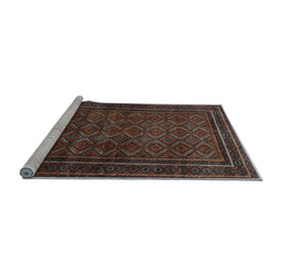 Sideview of Machine Washable Southwestern Light Blue Country Rug, wshtr1767lblu