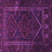 Square Machine Washable Persian Purple Traditional Area Rugs, wshtr1768pur