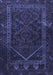 Machine Washable Persian Blue Traditional Rug, wshtr1768blu