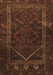 Machine Washable Persian Brown Traditional Rug, wshtr1768brn