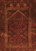 Serging Thickness of Machine Washable Persian Orange Traditional Area Rugs, wshtr1768org