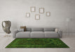 Machine Washable Persian Green Traditional Area Rugs in a Living Room,, wshtr1768grn