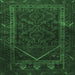 Square Persian Emerald Green Traditional Rug, tr1768emgrn