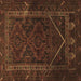 Square Machine Washable Persian Brown Traditional Rug, wshtr1768brn