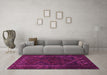 Machine Washable Persian Pink Traditional Rug in a Living Room, wshtr1768pnk