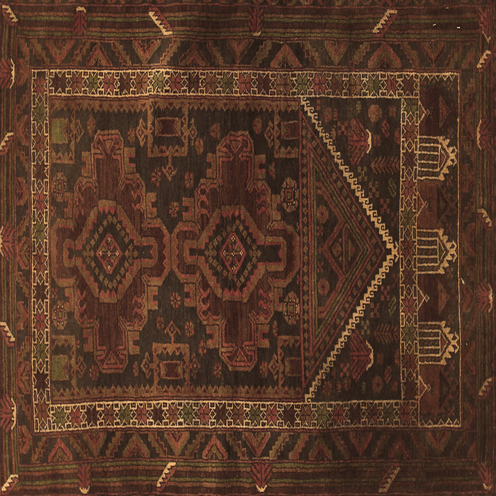 Square Persian Brown Traditional Rug, tr1768brn