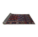 Sideview of Traditional Dark Scarlet Red Persian Rug, tr1769