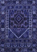 Machine Washable Persian Blue Traditional Rug, wshtr1769blu