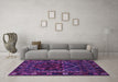 Machine Washable Persian Purple Traditional Area Rugs in a Living Room, wshtr1769pur