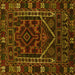 Square Persian Yellow Traditional Rug, tr1769yw