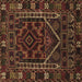 Square Persian Brown Traditional Rug, tr1769brn