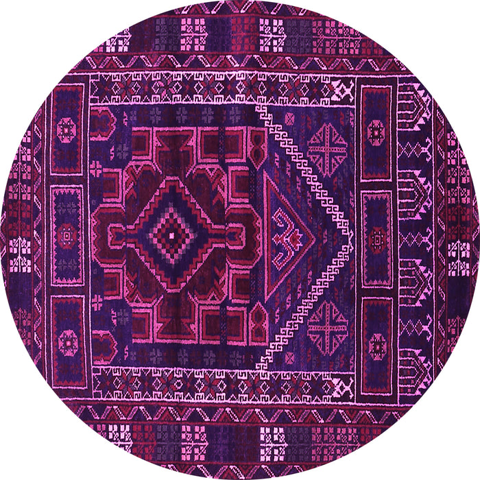 Round Machine Washable Persian Pink Traditional Rug, wshtr1769pnk