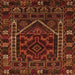 Round Machine Washable Persian Orange Traditional Area Rugs, wshtr1769org