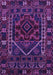 Machine Washable Persian Purple Traditional Area Rugs, wshtr1769pur