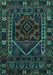 Machine Washable Persian Turquoise Traditional Area Rugs, wshtr1769turq